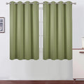 Blackout Curtains 66 x 54 Inch Long Sage Green Curtains Set of 2 Panels Room by Lemomo