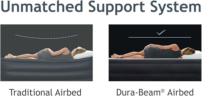 Intex Comfort Plush Elevated Dura-Beam Airbed with Built-in Electric Pump