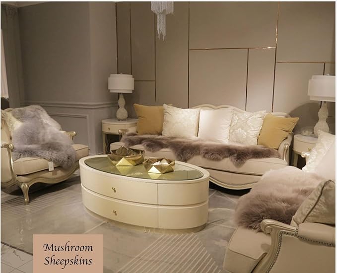 HUAHOO Premium Genuine Sheepskin Rug Camel Real Australia Sheepskin Natural - Image 6