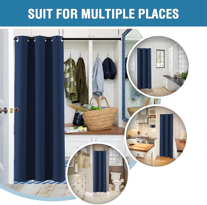 H.VERSAILTEX Doorway Curtain Blackout Closet Door Curtain Room Divider Window - Image 5
