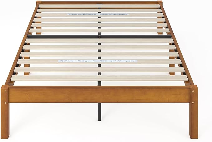 ZINUS Ellie 14 Inch Full Bamboo Platform Bed Frame, Wood Slat Support, No Box Spring Needed, Easy Assembly, Brown