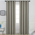 Yakamok Room Darkening Curtains 52x96 inch Length Taupe-Living Room | 2 panels by Yakamok