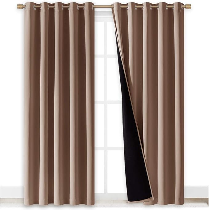 NICETOWN Warm Curtains for Winter, 100% Blackout Curtains Thermal, Noise by NICETOWN