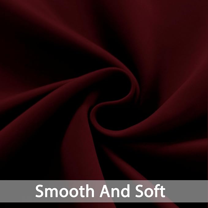 Yakamok Room Darkening Curtains 52x84 inch Length Wine Red-Living Room | 2 - Image 5