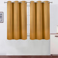 Mustard Yellow Blackout Curtains/38 x 54 Inch/Set of Two Panels Grommet Living by Lemomo
