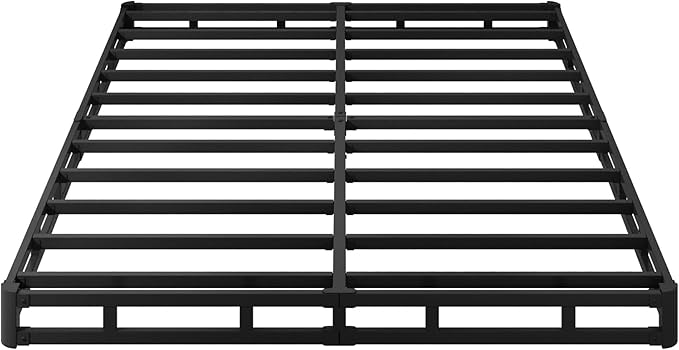 EMODA 5 Inch Box Spring Queen Size Bed Base, Heavy Duty Metal Queen Mattress Foundation with Fabric Cover, Easy Assembly