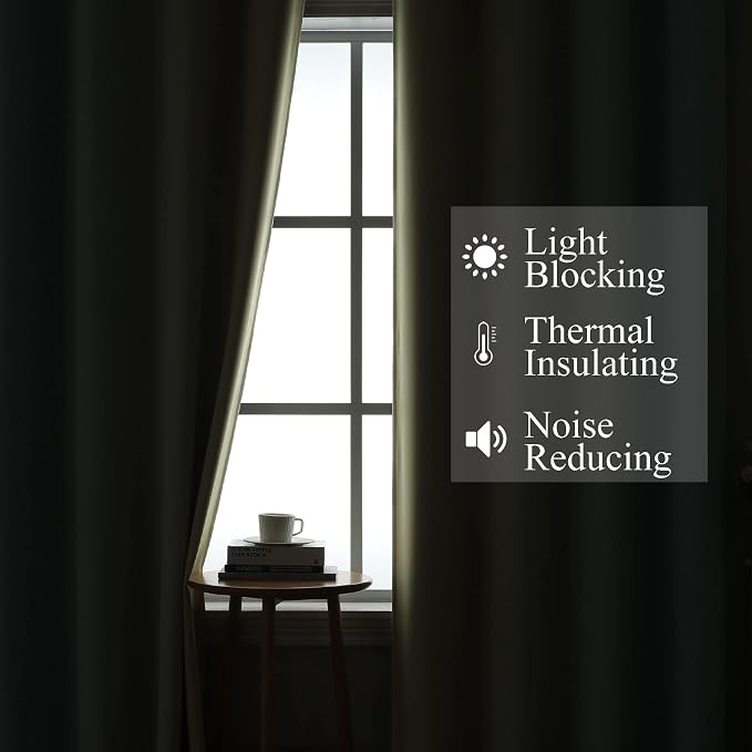 Aqua and Beige Ombre Blackout Curtains - Image 3
