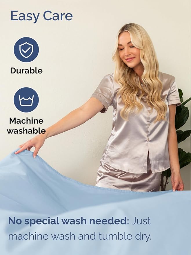 Extra Deep Cal King Sheet Set - 6 Piece Breathable and Cooling Sheets - Hotel Luxury Bed Sheets Set - Easy Fit - Soft, Wrinkle Free and Comfy Sheets Set - Sky Blue Sheet Set with Extra Deep Pockets