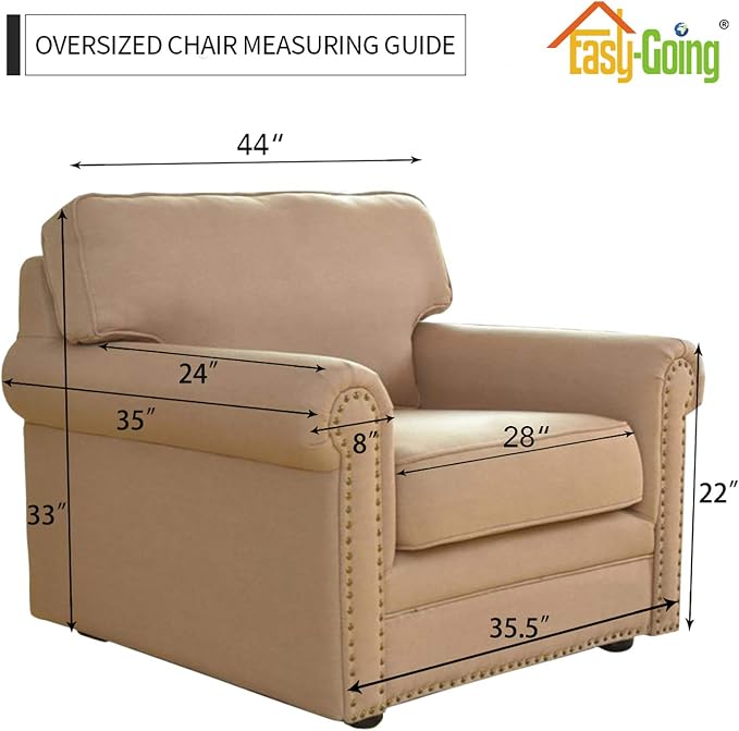 Easy-Going Stretch Oversized Chair Slipcover - Image 5