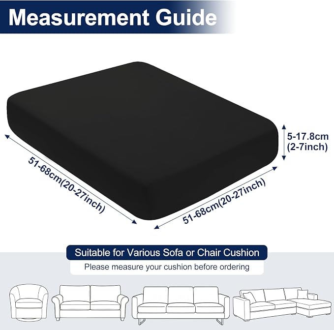 Smiry Waterproof Patio Cushion Covers, Stretch Outdoor Furniture Covers | Couch - Image 6