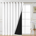 Yakamok Pure White Blackout Patio Door Curtain Panels W100 x L96, 1 Panel | by Yakamok