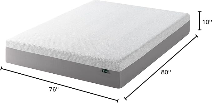 ZINUS 10 Inch Ultima Memory Foam Mattress [New Version], King, Fiberglass Free, Medium Firm Feel, Breathable Airflow Memory Foam, Certified Safe Foams & Fabric, Mattress in A Box