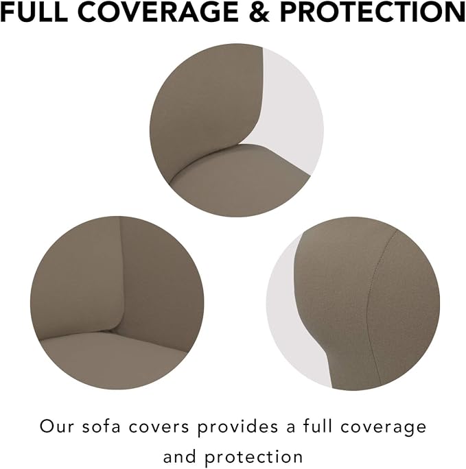 PureFit Super Stretch Chair Covers Fleece Couch Covers - Image 3