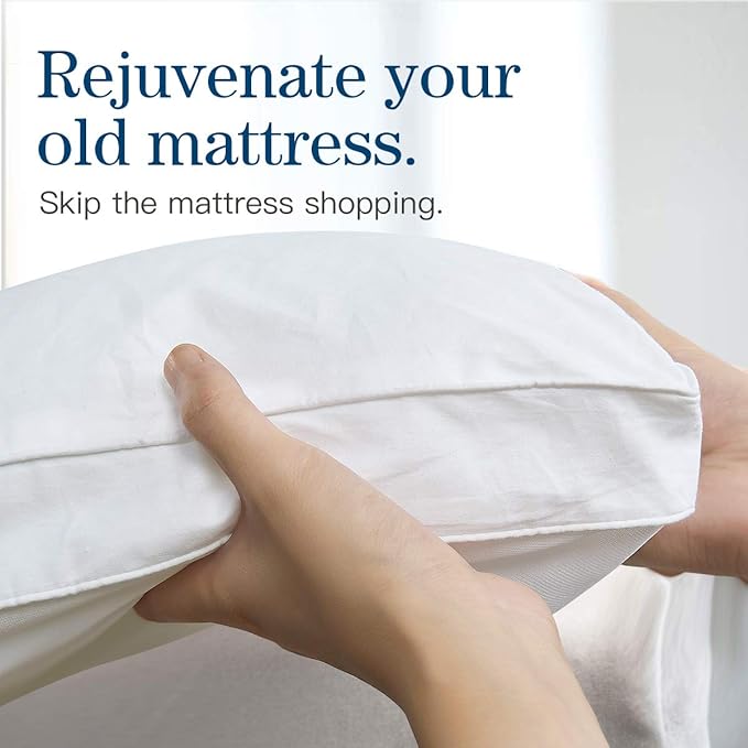 COONP Super Queen Mattress Topper, Extra Thick Pillowtop, Cooling Plush Mattress Pad Cover Cotton Top Bed Topper Protector with 8-21 Inch Deep Pocket