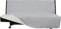 Easy-Going Reversible Couch Cover, Large Futon Sofa, Light Gray/Ivory | Machine by Easy-Going
