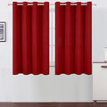 Blackout Curtains 66 x 54 Inch Long Red Curtains Set of 2 Panels Room Darkening by Lemomo