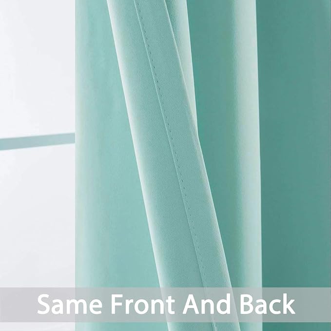 Yakamok Aqua Room Darkening Window Curtains 52x36 Inch - Image 6