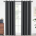 Yakamok Dark Grey Room Darkening Curtains 84 inch Sliding Door Drapes | 1 by Yakamok