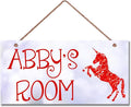 Personalized Red Unicorn Sign, Unicorn Rainbow Girls Room Wall Decor Unicorn Rainbow Motivational for Kids Room Boys Bedroom Nursery