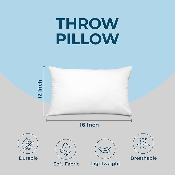 Utopia Bedding Throw Pillows, Decorative 12x16 Pillow Inserts - Image 4