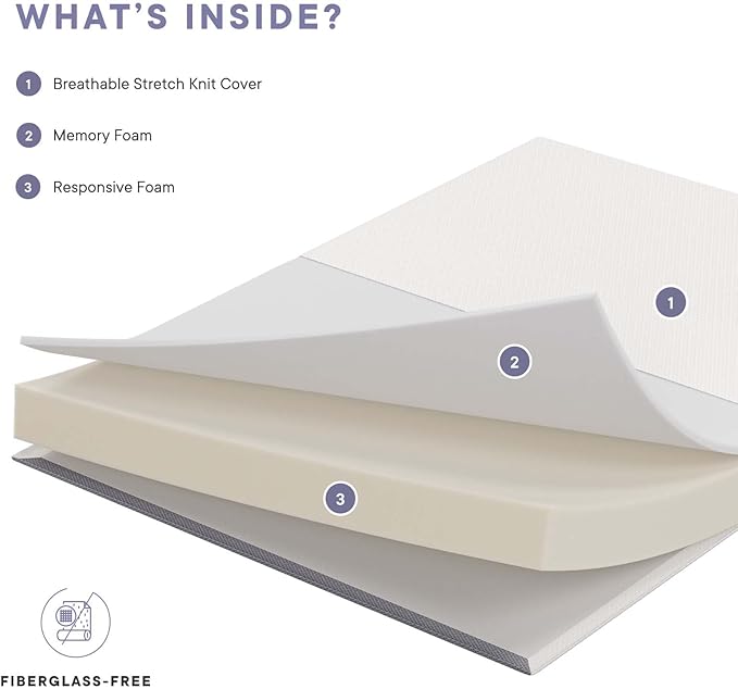 Modway Mila Firm 6" Fiberglass Free Memory Foam Full Mattress