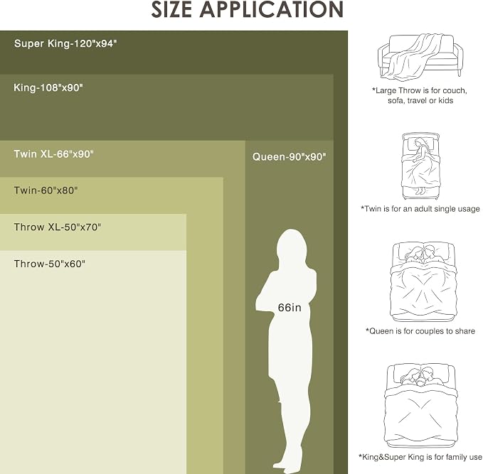 EMME Muslin Blankets for Adults Throw Blanket for Couch Breathable Gauze Soft - Image 9