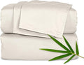 Pure Bamboo Twin Sheets, Genuine 100% Organic Viscose Derived from Bamboo Bed Sheet Set, Luxuriously Soft & Cooling, Double Stitching, Lifetime Quality Promise (Twin, Creme)