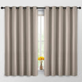 Yakamok Room Darkening Curtains 62x63 inch Length Natural-Living Room | 2 panels by Yakamok