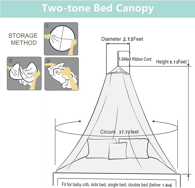 Eimilaly Lace Bed Canopy Mosquito Netting with Warm Lights, Princess Bed Canopy for Girls Room Decor, Pink/Single Door