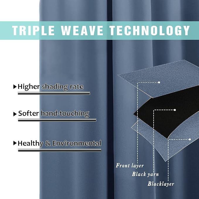 NICETOWN Extra Long Truly Blackout Drapes - Image 6