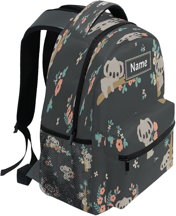 Custom Children's Name School Backpack Personalized Schoolbag KoalaTravel Bag for Teens Girls Boys