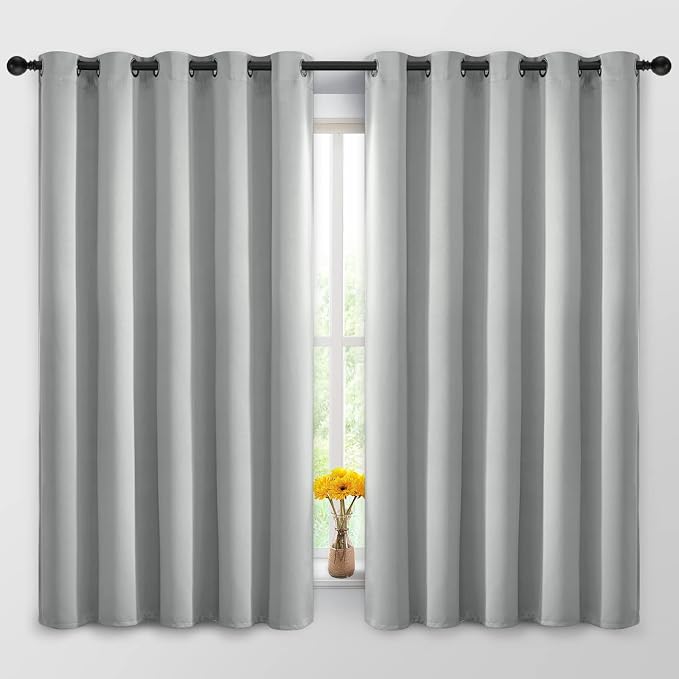 Yakamok Room Darkening Curtains 62x63 inch Length Light Grey-Living Room | 2 by Yakamok