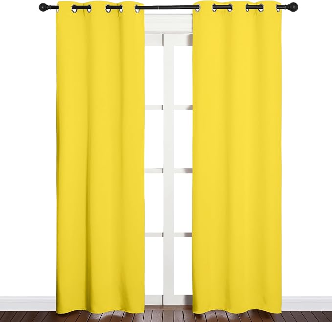 NICETOWN Window Curtain Panels, Thermal Insulated Solid Grommet Draperies/Drapes - Image 2