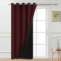 Yakamok Burgundy Red Blackout Patio Door Curtain Panels W70 x L84, 1 Panel | by Yakamok