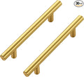 JOY DECOR 30 Pack Cabinet Handles, Gold Cabinet Pulls, 4 in Hole Center Kitchen Cabinet Handles, Stainless Steel T Bar Handles for Dresser Drawers