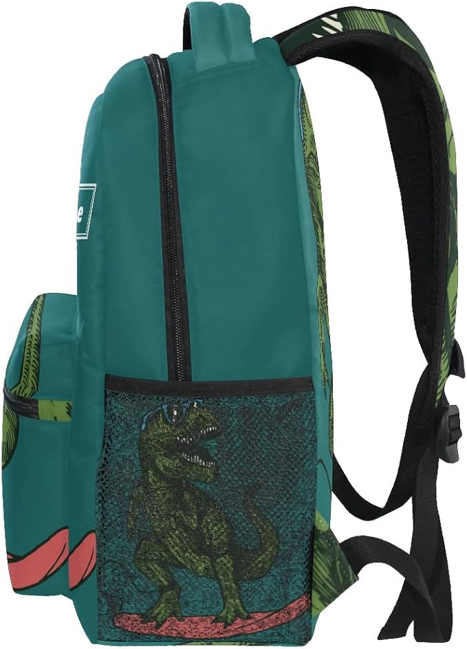 Custom Children's Name School Backpack Personalized Schoolbag Skateboard DinosaurTravel Bag for Teens Girls Boys