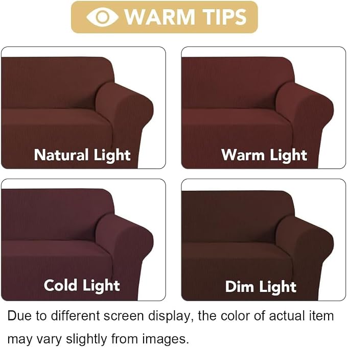 H.VERSAILTEX Stretch Couch Cover Loveseat Covers - Image 3