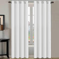 H.VERSAILTEX White Curtains 96 inches Long Window Treatment Panels/Drapes by HVERSAILTEX