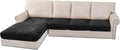 H.VERSAILTEX Velvet Stretch Sectional Couch Covers 4 Pieces Sofa Seat Cushion by HVERSAILTEX
