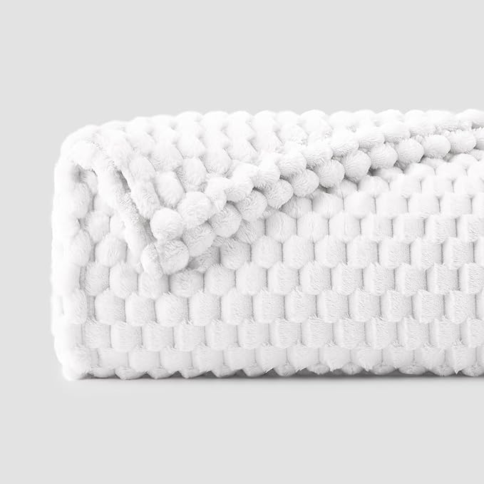 BEDELITE White Twin Blanket for Couch, Soft Cozy Gifts for Women, 60 * 80 | 3D by BEDELITE