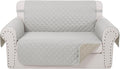 Reversible 45" Small Loveseat Sofa Covers, Light Grey/Beige | Loveseat Covers by LuxshareHome