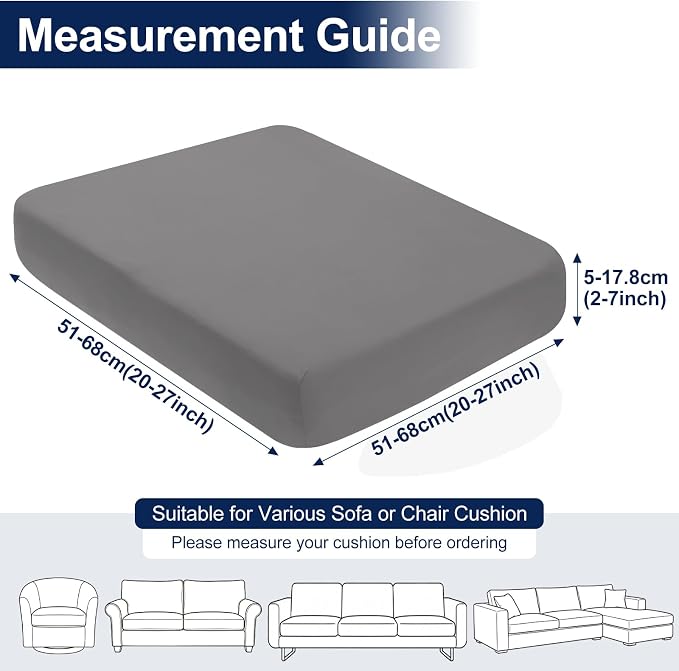 Smiry Waterproof Patio Cushion Covers, Stretch Outdoor Furniture Covers | Couch - Image 6