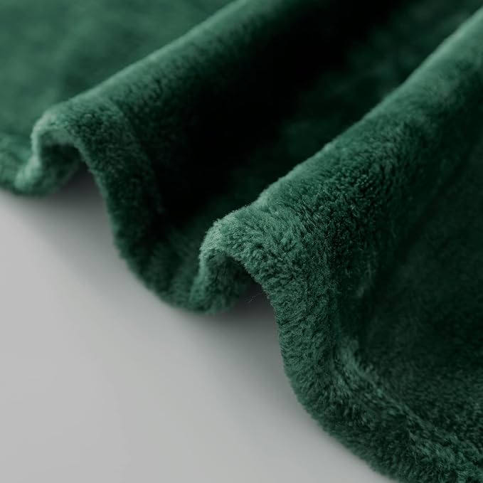 Forest Green Fleece Plush Throw Blanket 50"x60"for Couch Fuzzy Cozy Flannel | - Image 7