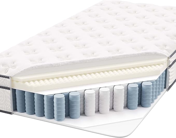 Modway Jenna 10” Innerspring and Memory Foam Twin Mattress With Individually Encased Coils