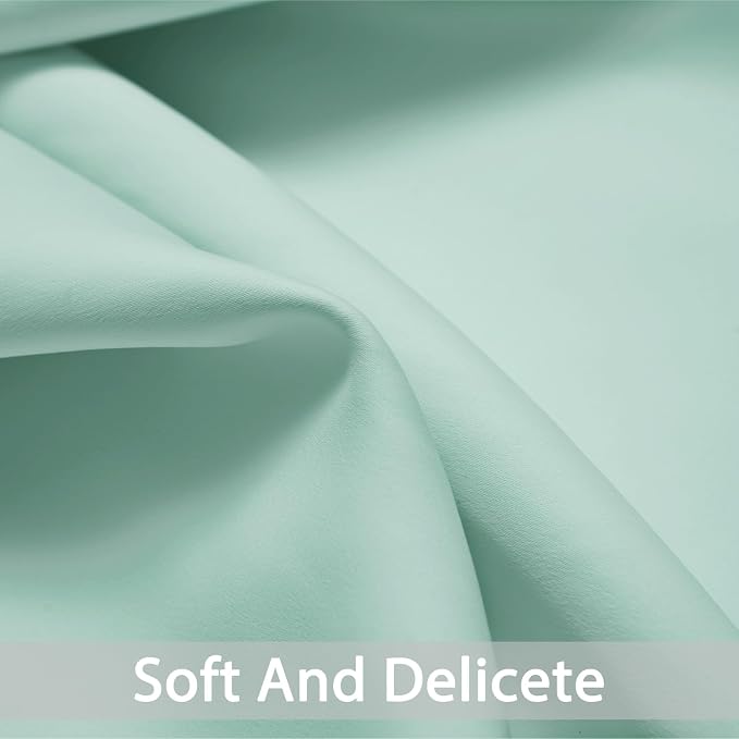 Yakamok Room Darkening Curtains 52x90 inch Length Aqua-Living Room | 2 panels - Image 5