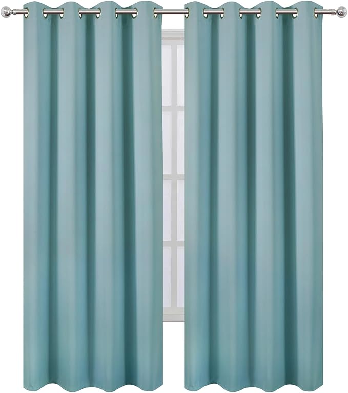 Stone Blue Thermal Blackout Curtains/52 x 95 Inch/Set of 2 Panels Room - Image 2