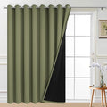 Yakamok Sage 100% Blackout Patio Door Curtain Panels W100 x L96, 1 Panel | by Yakamok