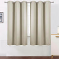 Light Beige Blackout Curtains 34 x 63 Inch Length/Set of 2 Curtain by Lemomo