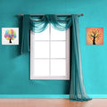 Warm Home Designs 30 Feet Long Sheer Green Teal Window Scarf. These XXL Length Valance Window Scarves 54 X 360 Inches in Size. Great as Bed Canopy or Wedding Arch Draping Fabric. AM Teal 360"