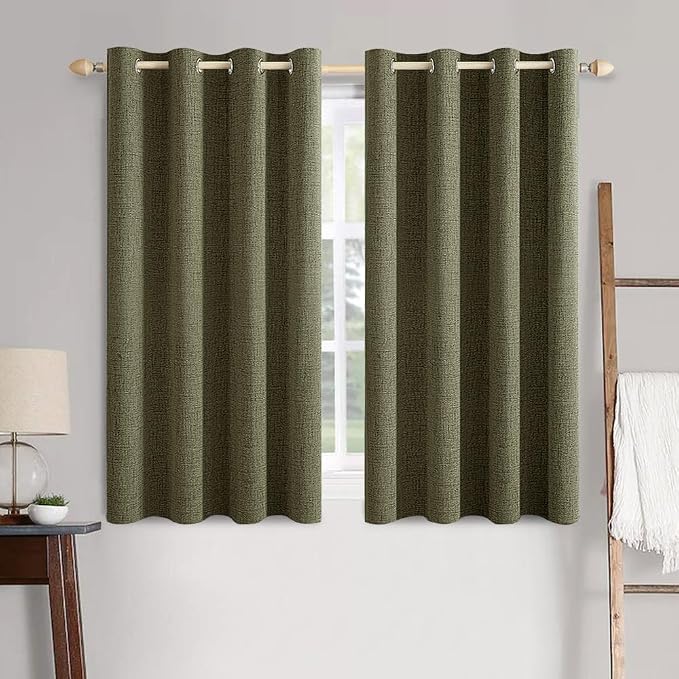MIULEE 100% Blackout Linen Curtains by MIULEE